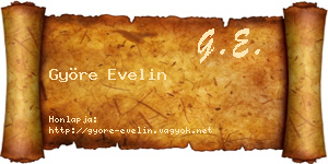 Györe Evelin névjegykártya